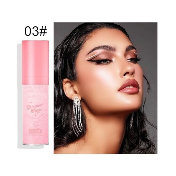 Highlight Poudre Tapotante, Shimmer Visage et Corps Surligneur Poudre Stick,Highlighter Maquillage pour Visage Corps Pommette