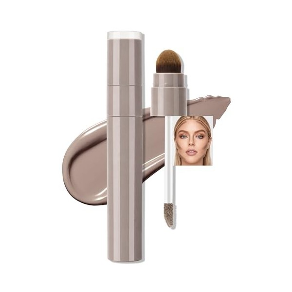 Jutqut Bronzer liquide & Contour, durable et hautement pigmenté, finition mate, facile à estomper, texture douce pour un maqu