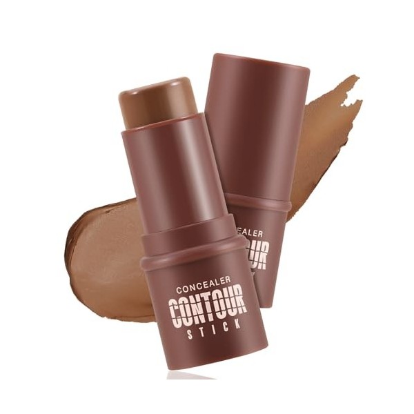 Boobeen Cream Contour Stick, stick bronzant mat estompable, maquillage multi-usage pour le visage, facile à appliquer avec un