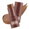 Boobeen Cream Contour Stick, stick bronzant mat estompable, maquillage multi-usage pour le visage, facile à appliquer avec un