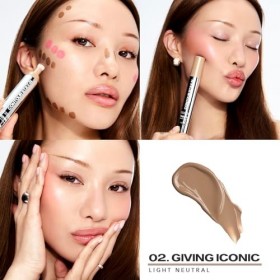 Sacheu Liquide Contour Stay-N Crème Longue Tenue Maquillage Contour — Formule Légère & Modulable Végan et Sans Cruauté, Givin