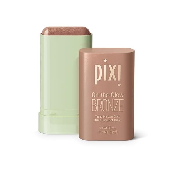 Pixi Beauty On-the-Glow Bronze | Teinte: SoftGlow | Stick Bronzant Hydratant pour Joues et Lèvres | Multistick au Ginseng, Al