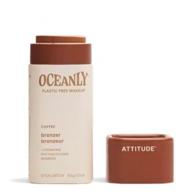 ATTITUDE Oceanly Bronzeur, EWG Verified, Phtyoglycogène Hydratant, Ingrédients dOrigine Naturelle, Maquillage Végane, Coffee