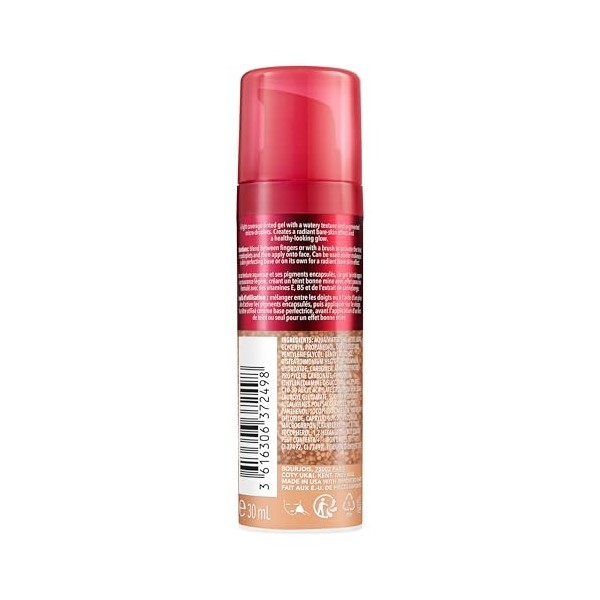 Bourjois Healthy Mix, 03 Medium clair, Glow Tint Essence, Effet peau nue, Fini éclatant, Hydratant teinté à la texture fraîch
