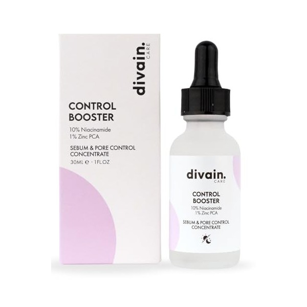 Control Booster 30ml | Sérum Visage pour Peau Grasse et Mixte, Réduit Pores et Brillances, à lAcide Salicylique et Zinc | Ve