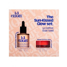 Coffret Maquillage - Sérum Bronzer Éclat Soleil & Baume Lèvres et Joues - Coffret Cadeau - Acide Hyaluronique & Vitamine C – 