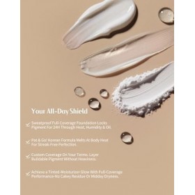 bayfree Tinted Moisture Foundation Balm, Fond de Teint Correcteur Longue Tenue 24H, Hydratant & Léger, Résistant à la Transpi