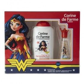 Corine de Farme Coffret Cadeau Wonder Woman DC Comics Eau de Toilette, Shampooing, Set Barrettes & Bracelet, 30ml+300ml