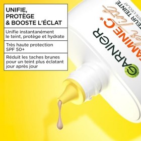 GARNIER - SkinActive Vitamine C - Fluide Perfecteur Teinté Wonder Tint SPF50+ - Soin Teinté Visage Protecteur - Unifie, Hydra