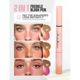 Anglicolor Tache de Rousseur 2-EN-1 avec blush,naturel, séchage rapide,résistant à leau,facile à utiliser,contrôle de la tai