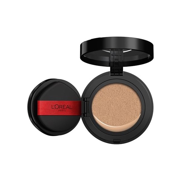 LOréal Paris - Fond de Teint Cushion 24H Air Wear - Haute Couvrance Indétectable - Sans Transfert - Tous Types de Peau - Tei