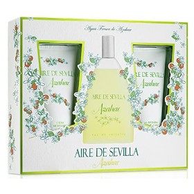 AIRE DE SEVILLA Agua Fresca de Azahar Crème Hydratant Corporelle/Eau de Toilette/Gel Douche 150 ml 3 Pièces