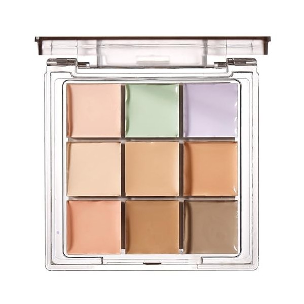 WishesMar Palette Correcteur de Teint 9 Couleur Makeup Concealer Correcteur Anti Cernes Maquillage pour un Usage Professionne