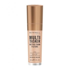 Rimmel Multi-Tasker Better Than Filters, 000 Porcelain, Base de Teint, Booster d’Éclat et Highlighter, formule vegan, proprié