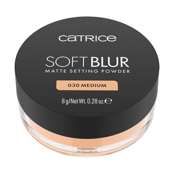 Catrice Soft Blur Matte Setting Powder 030 Medium, fini mat, poudre respirante, longue tenue, pour fixer le maquillage, formu