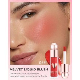 Blush Liquide pour les joues, Fards à joues Texture Léger Respirante, Crémeuse Longue Tenue Lisse, Anti-Bavure, Aspect Nature