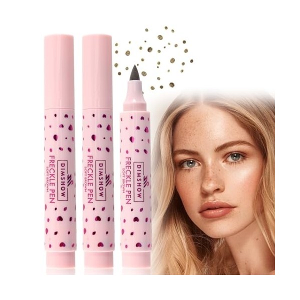 Erinde Liquid Freckle Pen Maquillage faux freckles, look naturel, maquillage du visage kawaii imperméable, longlasting , marr