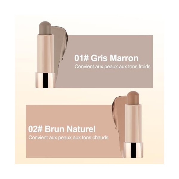 Erinde Contour Stick Crème Froid, Contouring Maquillage Naturel et Longue Durée, Texture Crème Facile à Estomper, Stick Sculp