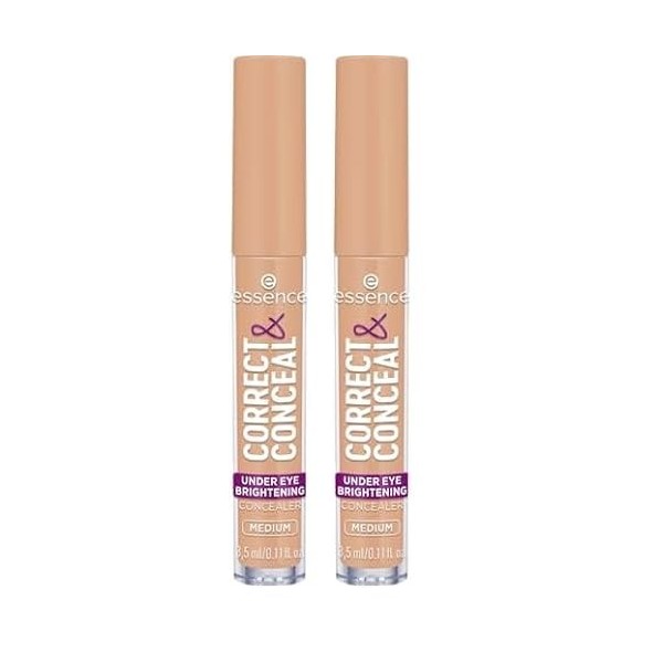 Essence Cosmetics Correct et Conceal Under Eye Brightening Concealer Anti-Cernes, Éclaircissant, Correction des Couleurs, Nat