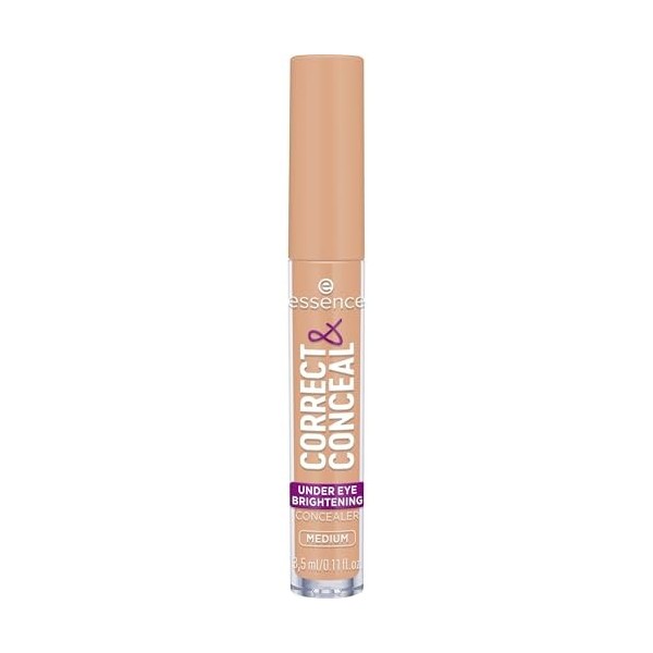 Essence Cosmetics Correct et Conceal Under Eye Brightening Concealer Anti-Cernes, Éclaircissant, Correction des Couleurs, Nat
