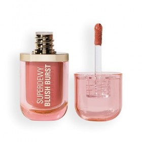 Revolution Superdewy Liquid Blush Burst, Fard à joues liquide à pigmentation buildable, formule sérum aux peptides et acide h