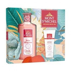Mont Saint Michel Coffret 2 Produits Jardin Merveilleux - Eau de Cologne flacon 250ml et Crème pour les mains 50ml