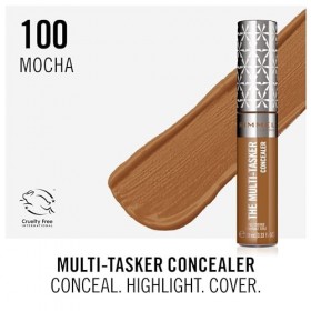 Rimmel London Correcteur multi-tâches, 100 moka, infroissable, anti-transfert, imperméable, jusquà 24 heures, formule végéta