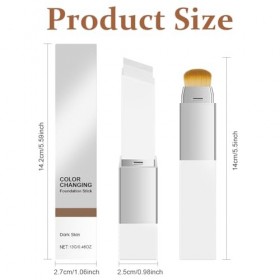 ALIIP Fond de teint en bâton Change de couleur - Fond de teint coréen en crème avec pinceau, Fondation pour le maquillage à c