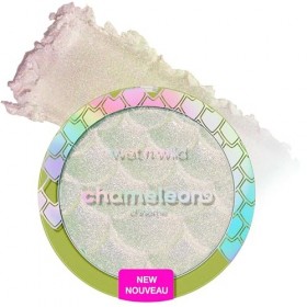 Wet n Wild Chameleon Chrome Powder Highlighter, Pigments Irisés Réfléchissant pour un Changement de Couleur Dynamique, Textur