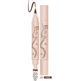 Stylo Freckles & Eyeliner 2-en-1 - Taches de rousseur irrégulières naturelles à 6 points, Pointe Eponge Précise, Tenue 24h et
