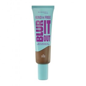 Rimmel London Kind & Free BLUR IT OUT Teint Matifiant,705 Espresso, Contrôle de la brillance toute la journée, Maquillage lég