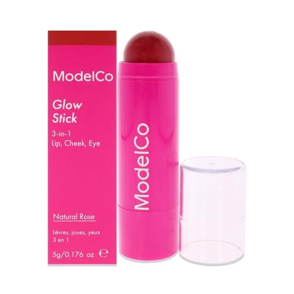 ModelCo Glow Stick 3-In-1 - Natural Rose For Women 0.176 oz Makeup