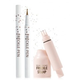 Stylo de Tache de Rousseur Makeup Set, Liquide Freckles Pen & Five Point Freckle Stamp, Fausses Taches de Rousseur Longue Dur