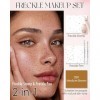 Stylo de Tache de Rousseur Makeup Set, Liquide Freckles Pen & Five Point Freckle Stamp, Fausses Taches de Rousseur Longue Dur