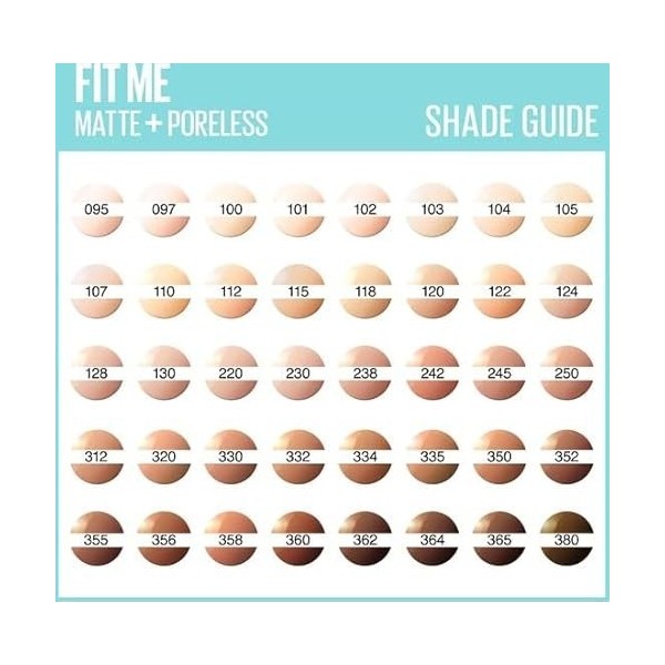 Maybelline New-York - Fond de teint Fluide Fit Me Matte & Poreless - Peaux normales à grasses - Teinte : 242 Miel Clair - 30 