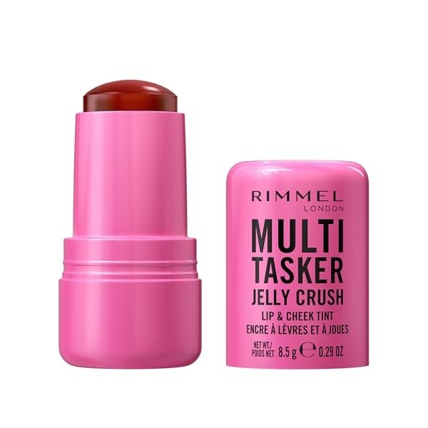 Rimmel Multi-Tasker Jelly Crush, Blush et Encre À Lèvres – Avec Niacinamide – Hydratant – Longue Tenue, 200 Pink Sublime
