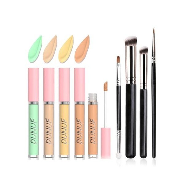 JasCherry 4 Couleur Correcteur Liquide Couvrant Complet Pour Les Yeux Affronter, Couvre Les Cernes et Les Taches Maquillage à