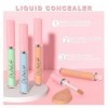 JasCherry 4 Couleur Correcteur Liquide Couvrant Complet Pour Les Yeux Affronter, Couvre Les Cernes et Les Taches Maquillage à