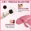 Boobeen Freckle Blush Pen - Stylo blush 2 en 1 pour les taches de rousseur et les joues, longue tenue, séchage rapide, résist