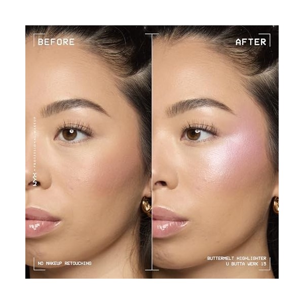 NYX PROFESSIONAL MAKEUP - Highlighter en Poudre - Enrichi en Beurre de Mangue, Beurre dAmande & Beure de Karité - Texture Fo