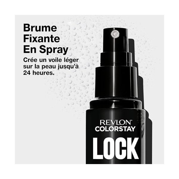 Revlon Colorstay 24 Hr Lock Setting Mist, effet matifiant, flouteur et absorbant de sébum, spray fixateur maquillage, 56 ml