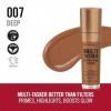 Rimmel Multi-Tasker Better Than Filters, 007 Deep, Base de Teint, Booster d’Éclat et Highlighter, formule vegan, léger, pigme