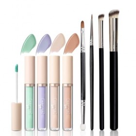 JasCherry 4 Couleur Correcteur Liquide Couvrant Complet Pour Les Yeux Affronter, Couvre Les Cernes et Les Taches Maquillage à