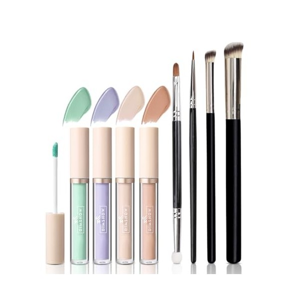 JasCherry 4 Couleur Correcteur Liquide Couvrant Complet Pour Les Yeux Affronter, Couvre Les Cernes et Les Taches Maquillage à
