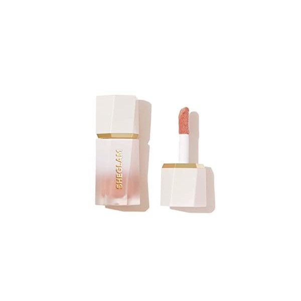 SHEGLAM Glow Bloom Surligneur liquide imperméable longue durée avec finition rosée scintillante – Brunch Bellini