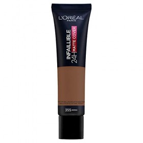 LOréal Paris Infaillible 24H Matte Cover 355 Terre de Sienne/Sienna Maquillage liquide longue durée à fort pouvoir couvrant 