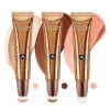 Anglicolor 3PCS Contouring Maquillage Stick,Highlighter Blush liquide,With Cushion Applicator Bronzer Stick,Natural Végétalie