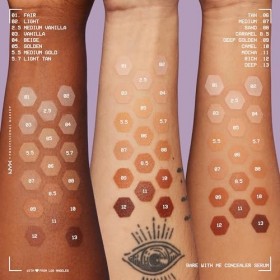 NYX Professional Makeup Anti-Cernes Sérum Correcteur Bare With Me, Fini Naturel, Couvrance Moyenne, Teinte : Light Tan 05.7 