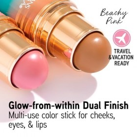 Physicians Formula Butter Glow & Go, Stick Duo Multi-Usage pour Joues, Yeux et Lèvres, Teintes pour Bronzer, Contour et Blush