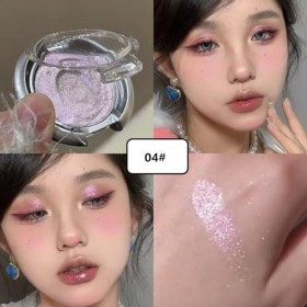 KARLOR Highlighter - Palette de poudre rose métallisé - Paillettes - Fard à paupières - Surligneur dégradé - Brillance nacrée